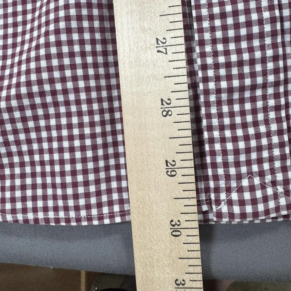 Ralph Lauren Shirt Mens Large Red Check Button Down Long Sleeve Cotton Pony